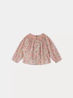 Newborn & Baby Bonpoint Tops | Blouse Smockee Griotte Corail