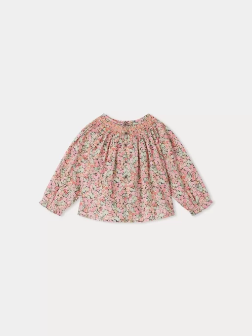 Newborn & Baby Bonpoint Tops | Blouse Smockee Griotte Corail