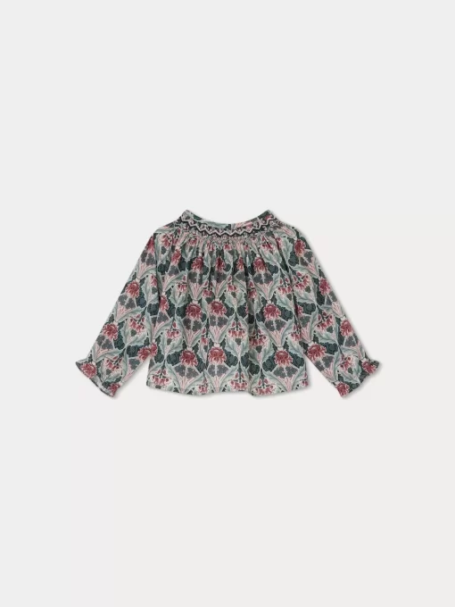 Newborn & Baby Bonpoint Tops | Blouse Smockee Griotte Fleur Figue