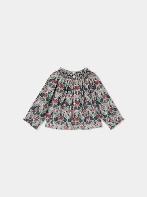 Newborn & Baby Bonpoint Tops | Blouse Smockee Griotte Fleur Figue