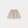 Newborn & Baby Bonpoint Tops | Blouse Smockee Griotte Fleurs Rose