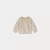 Newborn & Baby Bonpoint Tops | Blouse Smockee Griotte Fleurs Rose