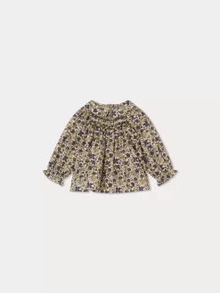 Newborn & Baby Bonpoint Tops | Blouse Smockee Pompon Beige