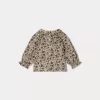 Newborn & Baby Bonpoint Tops | Blouse Smockee Pompon Beige