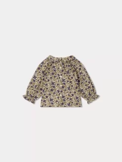 Newborn & Baby Bonpoint Tops | Blouse Smockee Pompon Beige