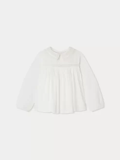 Child Bonpoint Tops | Blouse Tate Blanc Lait
