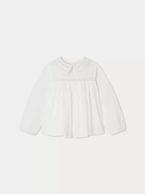 Child Bonpoint Tops | Blouse Tate Blanc Lait