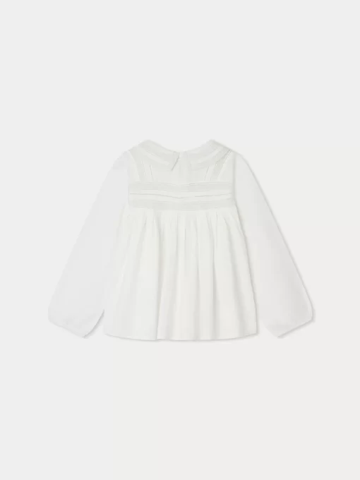 Child Bonpoint Tops | Blouse Tate Blanc Lait