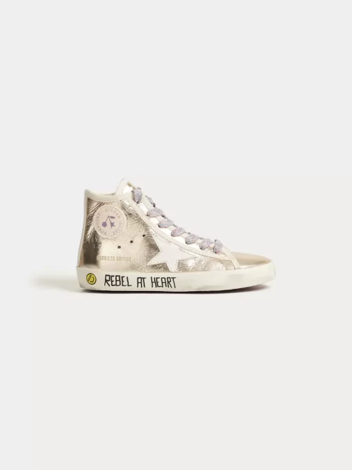Newborn & Baby Bonpoint Shoes | X Golden Goose Francy High-Top Sneakers Gold