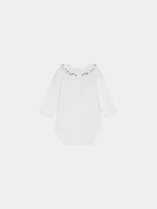 Newborn & Baby Bonpoint Onesies And Pajamas | X Khaite Bird Onesie White