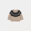 Newborn & Baby Bonpoint Sweaters And Cardigans | X Khaite Laina Sweater Mottled Beige
