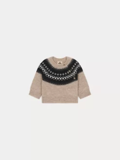 Newborn & Baby Bonpoint Sweaters And Cardigans | X Khaite Laina Sweater Mottled Beige