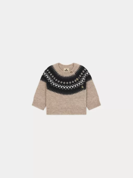 Newborn & Baby Bonpoint Sweaters And Cardigans | X Khaite Laina Sweater Mottled Beige