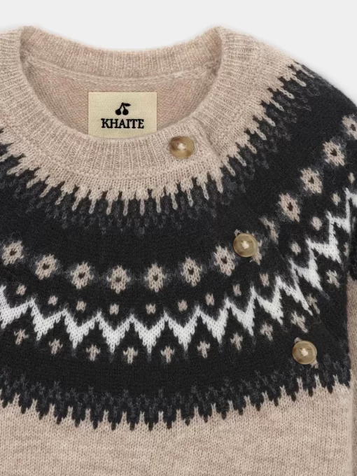 Newborn & Baby Bonpoint Sweaters And Cardigans | X Khaite Laina Sweater Mottled Beige