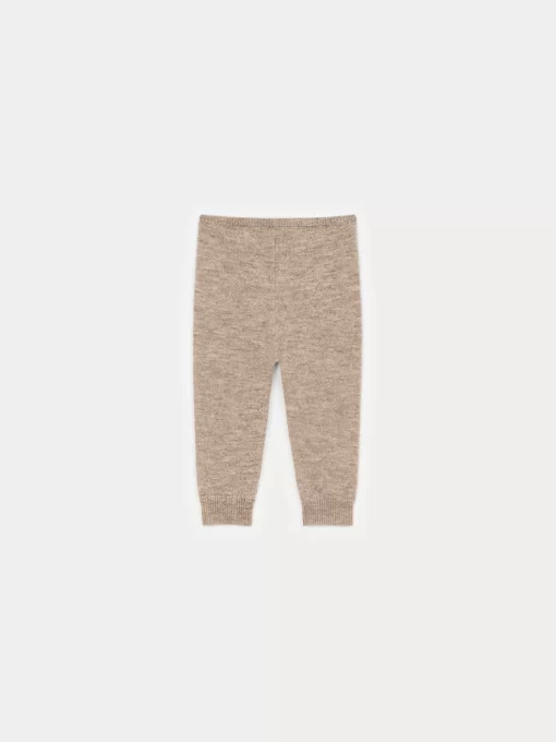 Newborn & Baby Bonpoint Leggings And Socks | X Khaite Louno Leggings Mottled Beige