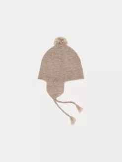 Newborn & Baby Bonpoint Socks And Accessories | X Khaite Tinna Bonnet Heathered Beige