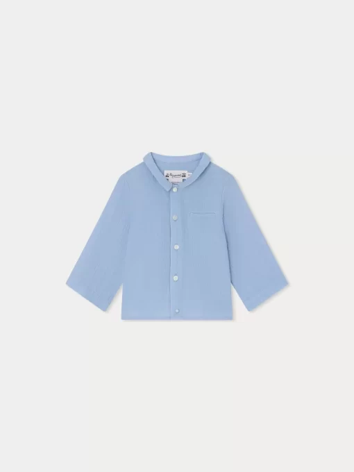 Newborn & Baby Bonpoint Tops | Boubou Shirt Blue Grey