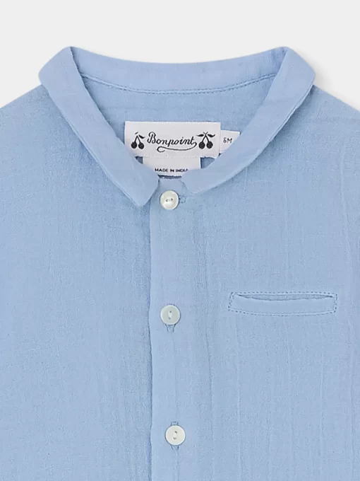 Newborn & Baby Bonpoint Tops | Boubou Shirt Blue Grey