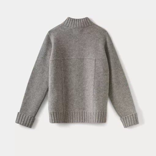 Child Bonpoint Cardigans And Sweaters | Boys' Cashmere Cardigan Heathered Gray