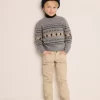 Child Bonpoint Cardigans And Sweaters | Branco Sweater Grey-Blue Multicolored