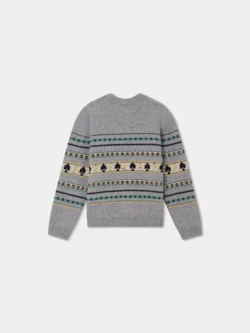 Child Bonpoint Cardigans And Sweaters | Branco Sweater Grey-Blue Multicolored