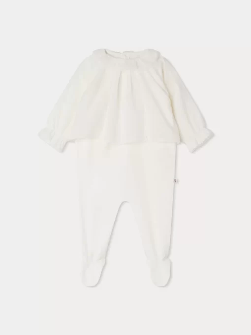 Newborn & Baby Bonpoint Onesies And Pajamas | Brise Pajamas White Milk