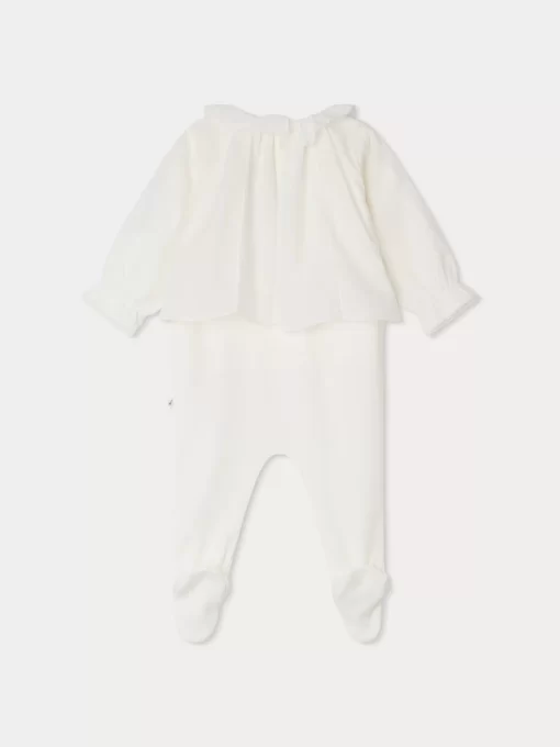 Newborn & Baby Bonpoint Onesies And Pajamas | Brise Pajamas White Milk