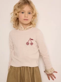 Child Bonpoint Cardigans And Sweaters | Brunelle Sweater Pale Pink