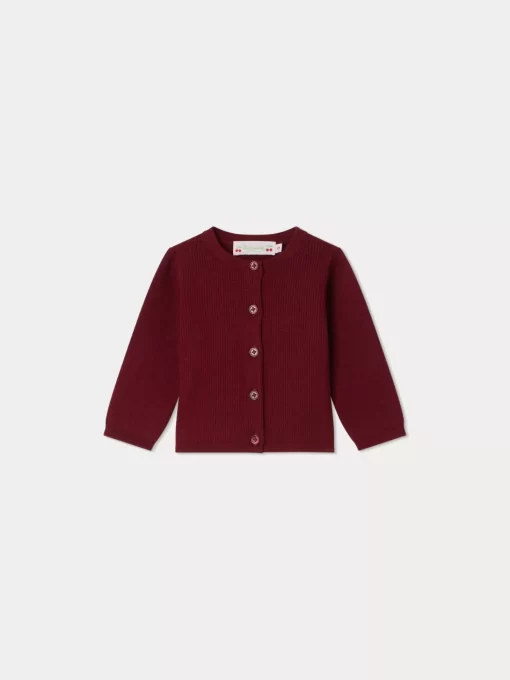 Newborn & Baby Bonpoint Sweaters And Cardigans | Cardigan Carina Bordeaux