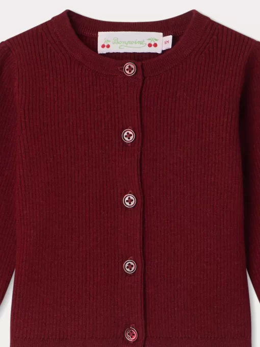 Newborn & Baby Bonpoint Sweaters And Cardigans | Cardigan Carina Bordeaux
