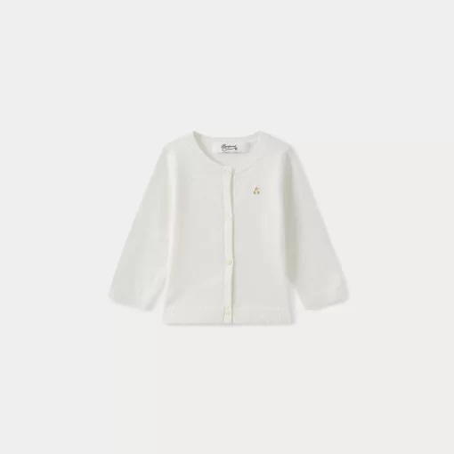Newborn & Baby Bonpoint Sweaters And Cardigans | Cardigan Milk White