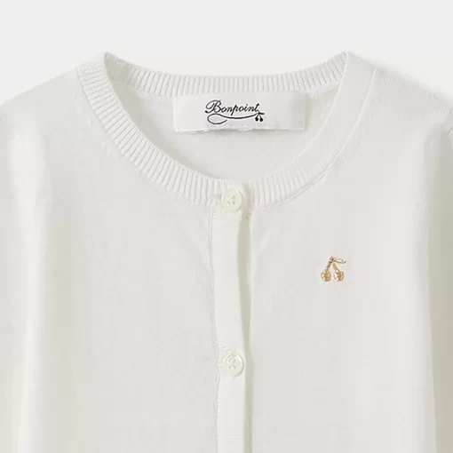 Newborn & Baby Bonpoint Sweaters And Cardigans | Cardigan Milk White