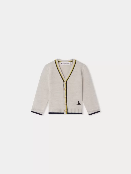 Newborn & Baby Bonpoint Sweaters And Cardigans | Cardigan Teotim Gris Chine Clair