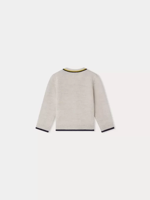 Newborn & Baby Bonpoint Sweaters And Cardigans | Cardigan Teotim Gris Chine Clair