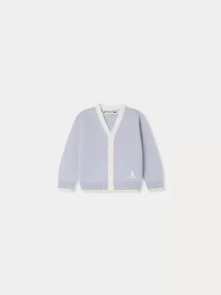 Newborn & Baby Bonpoint Sweaters And Cardigans | Cardigan Teotim Rayures Ciel