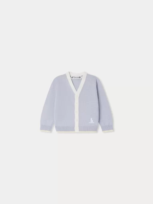 Newborn & Baby Bonpoint Sweaters And Cardigans | Cardigan Teotim Rayures Ciel