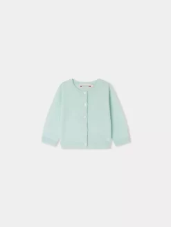 Newborn & Baby Bonpoint Sweaters And Cardigans | Cardigan Teyana Bleu Aqua