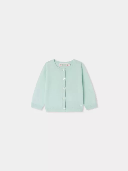 Newborn & Baby Bonpoint Sweaters And Cardigans | Cardigan Teyana Bleu Aqua