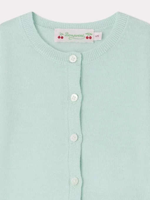 Newborn & Baby Bonpoint Sweaters And Cardigans | Cardigan Teyana Bleu Aqua