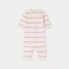 Newborn & Baby Bonpoint Sets And Jumpsuits | Carl Romper Pink Stripes