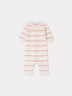 Newborn & Baby Bonpoint Sets And Jumpsuits | Carl Romper Pink Stripes