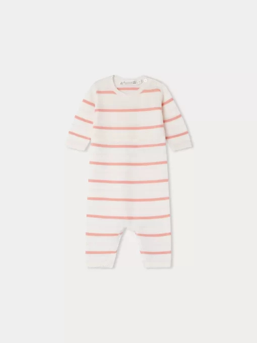 Newborn & Baby Bonpoint Sets And Jumpsuits | Carl Romper Pink Stripes