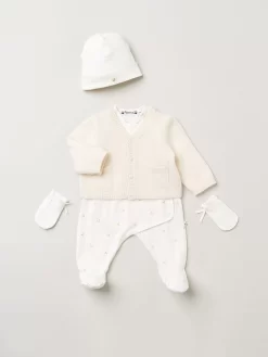 Newborn & Baby Bonpoint Sweaters And Cardigans | Cashmere Baby Cardigan Milk White