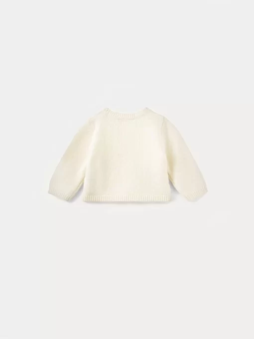 Newborn & Baby Bonpoint Sweaters And Cardigans | Cashmere Baby Cardigan Milk White