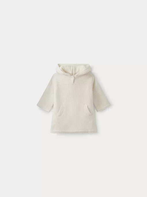 Newborn & Baby Bonpoint Outerwear | Cashmere Burnoose For Baby Milk White