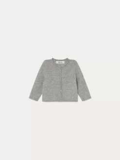 Newborn & Baby Bonpoint Sweaters And Cardigans | Cashmere Cardigan For Baby Heathered Gray