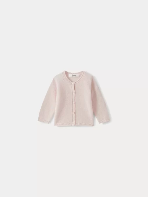 Newborn & Baby Bonpoint Sweaters And Cardigans | Cashmere Cardigan For Baby Pale Pink