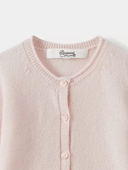 Newborn & Baby Bonpoint Sweaters And Cardigans | Cashmere Cardigan For Baby Pale Pink