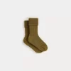 Child Bonpoint Socks And Underwear | Chaussettes A Cotes Thorild Vert Bronze