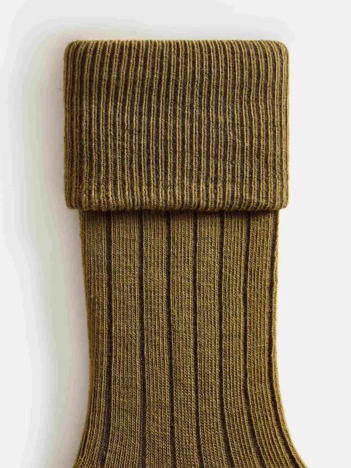 Child Bonpoint Socks And Underwear | Chaussettes A Cotes Thorild Vert Bronze